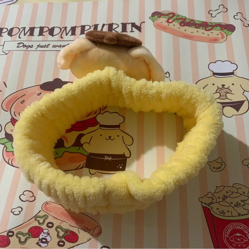 Yellow Pompompurin Soft Stretchy Spa Headband